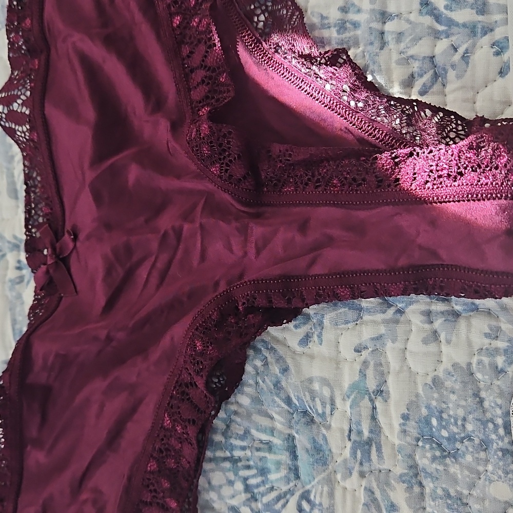 Victoria's Secret Lace Panties - Pink, Black, Burgundy, White - Picture 4 of 10